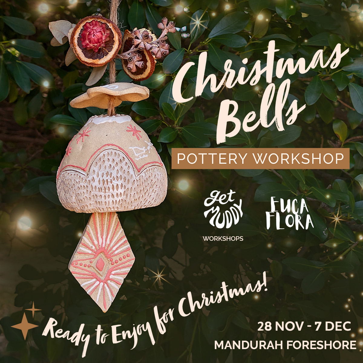 GM_Christmas-Bells_Dec-2025-product Pottery-Classes-Mandurah
